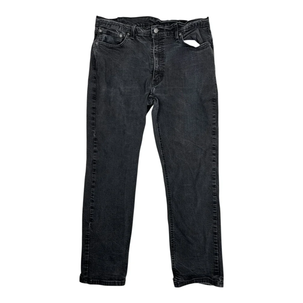 Levis 541 Jeans Mens 36x30 Black Tapered Flex Denim Faded Retro Vintage READ